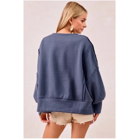 BiBi Blue LOVE Sweatshirt - Picture 3 of 7